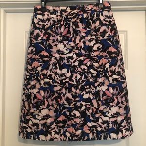 JCrew a-line floral skirt